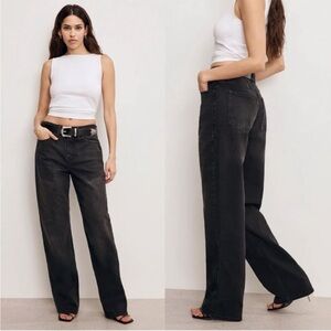 Good American Good 90s Mid-Rise Baggy in Black Size 16 / 32” Inseam New